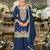 Morpitch embroidered satin semi-stitched pakistani salwar suit