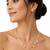 Floating pearl necklace and earring set, pink and white, multi-strand, illusion style, bridal jewellery