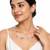 Floating pearl necklace set with earrings, multi-strand, white and grey, illusion style