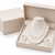 Floating pearl necklace and earring set, pink and white, multi-strand, illusion style, bridal jewellery