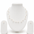Floating pearl necklace and earring set, white, illusion multi-strand, bridal wedding jewellery