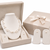 Floating freshwater pearl necklace set, white, multi-strand with earrings, elegant bridal jewellery