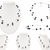 Floating pearl necklace set with earrings, black and white, multi-strand, women's jewellery