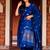 Blue jaquard  kanchi cotton with jari work kurti dupatta pant  set