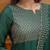Green embroidered  vertical cotton with kurti dupatta pant  set