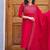 Rani embroidered  vertical cotton with kurti dupatta pant  set