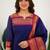 Blue jaquard  kanchi cotton kurti dupatta set