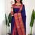 Blue jaquard  kanchi cotton kurti dupatta set