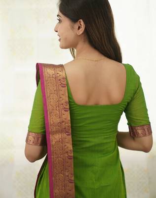 Parrot green jaquard  kanchi cotton kurti dupatta set 2