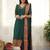 Green jaquard  kanchi cotton kurti dupatta set