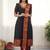 Black jaquard  kanchi cotton kurti dupatta set