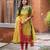 Mustard jaquard  kanchi cotton kurti dupatta set
