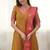 Mustard jaquard  kanchi cotton kurti dupatta set