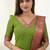 Parrot green jaquard  kanchi cotton kurti dupatta set