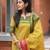 Mustard jaquard  kanchi cotton kurti dupatta set