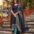 Blue jaquard  kanchi cotton kurti dupatta and pant  set