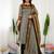 Cream jaquard  kanchi cotton kurti dupatta set