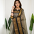 Cream jaquard  kanchi cotton kurti dupatta set
