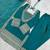 Teal blue sequence dori zari embroidered nc vichitra silk kurta farshi shalwar set with dupatta