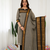 Cream jaquard  kanchi cotton kurti dupatta set