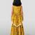 Girls yellow cotton schiffli digital floral blouse jacket with sharara set