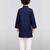 Boys navy blue volvo cotton solid kurta pyjama set