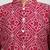 Boys red cotton cambric bandhani screen print kurta pyjama set