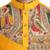 Boys yellow cotton printed kurta pyjama set