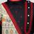 Boys black cotton embroidered kurta pyjama set