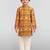 Boys yellow rayon patola printed kurta pyjama set