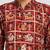 Boys red rayon patola printed kurta pyjama set