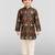 Boys blue rayon patola printed kurta pyjama set