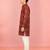 Boys red rayon patola printed kurta pyjama set