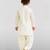 Boys cream viscose silk kurta patiala set | solid mandarin collar | eid casual ethnic wear