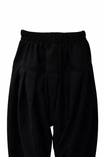 Boys black viscose silk kurta patiala set