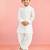 Boys white viscose silk kurta patiala set