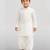 Boys white viscose silk kurta patiala set