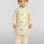 Baby boys yellow pure cotton embroidered kurta pyjama set