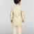Baby boys yellow pure cotton embroidered kurta pyjama set