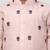 Baby boys pink pure cotton embroidered kurta pyjama set