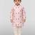 Baby boys pink pure cotton embroidered kurta pyjama set
