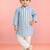 Baby boys blue pure cotton printed kurta pyjama set
