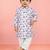 Baby boys purple pure cotton animal print kurta pyjama set
