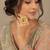 White color adjustable ring with moti & agate stone | gold plated