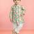 Baby boys white base multicolor pure cotton animal print kurta pyjama set