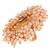 Ruby color adjustable ring with moti & agate stone | gold plated