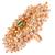 Green color adjustable ring with moti & agate stone | gold plated