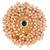Blue color adjustable ring with moti & agate stone | gold plated