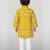 Baby boys yellow pure cotton floral print kurta pyjama set