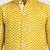 Baby boys yellow pure cotton geometric print kurta pyjama set